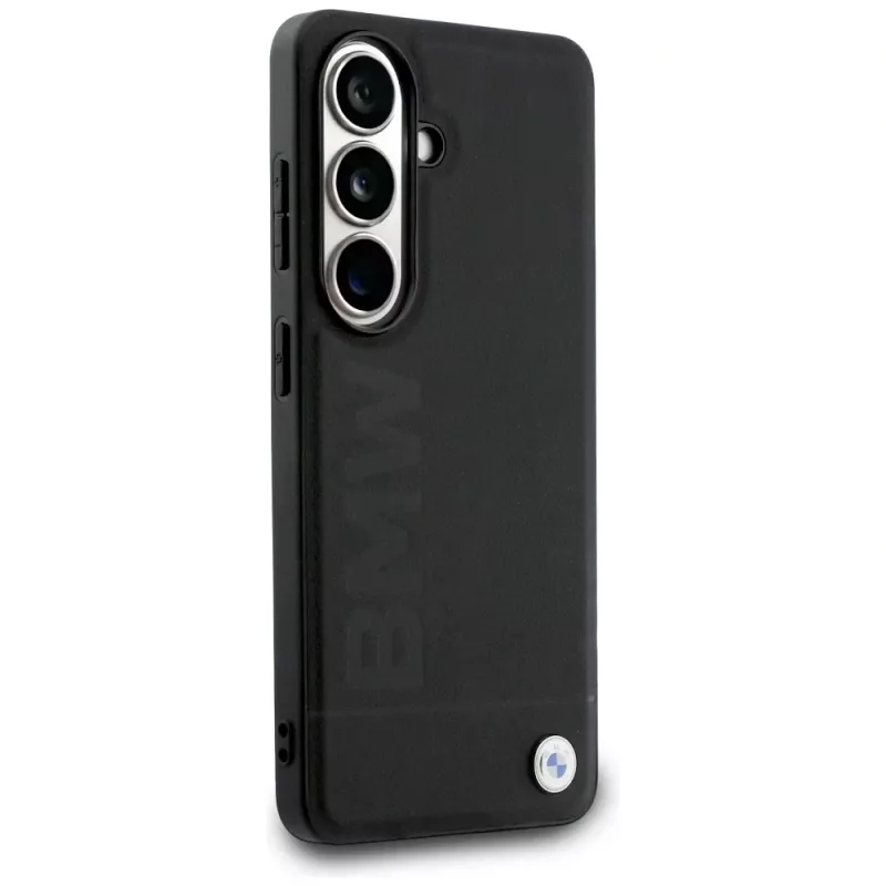 BMW Leather Hot Stamp Cover MagSafe per Samsung Galaxy S26+ nero