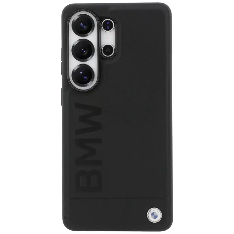 BMW Leather Hot Stamp Cover MagSafe per Samsung Galaxy S26 Ultra nero