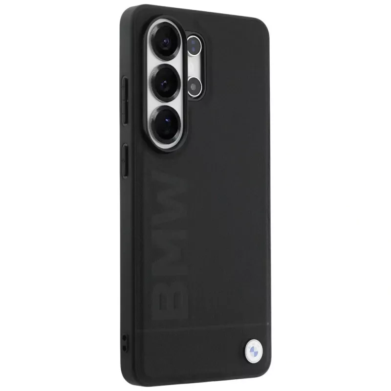 BMW Leather Hot Stamp Cover MagSafe per Samsung Galaxy S26 Ultra nero