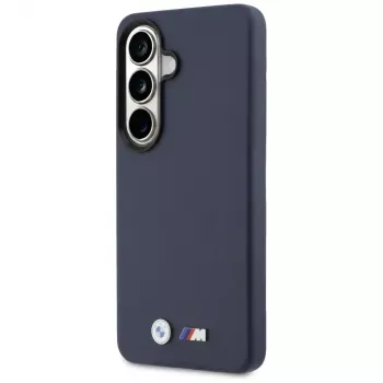 Custodia MagSafe BMW M Metal Logo per Samsung Galaxy S26 blu navy
