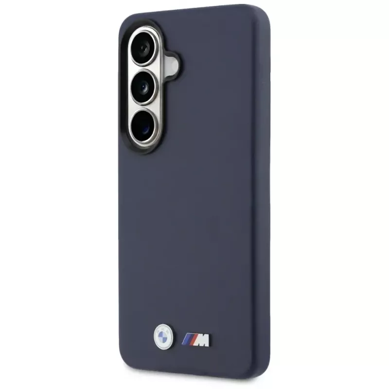 Custodia MagSafe BMW M Metal Logo per Samsung Galaxy S26 blu navy