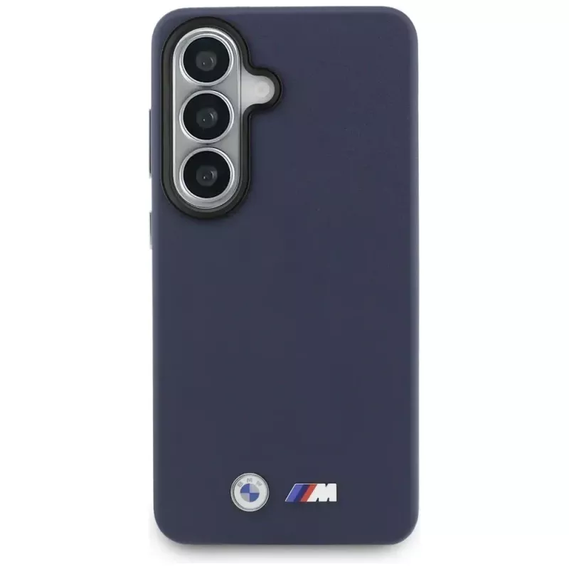 Custodia MagSafe BMW M Metal Logo per Samsung Galaxy S26 blu navy