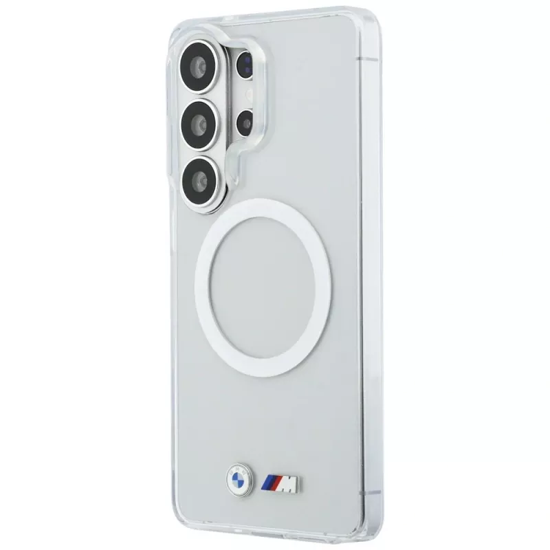 Custodia MagSafe BMW IML Shockproof Metal Logo per Samsung Galaxy S26 Ultra trasparente