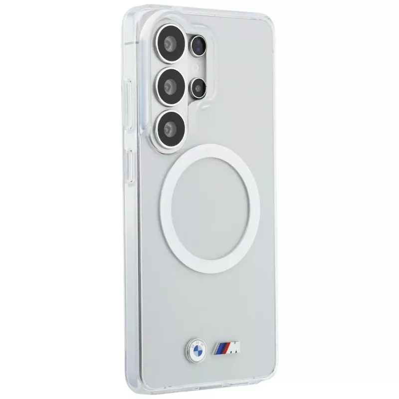 Custodia MagSafe BMW IML Shockproof Metal Logo per Samsung Galaxy S26 Ultra trasparente