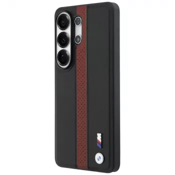 Custodia MagSafe BMW Perforated Stripe Logo per Samsung Galaxy S26 Ultra rosso