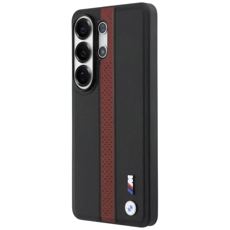 Custodia MagSafe BMW Perforated Stripe Logo per Samsung Galaxy S26 Ultra rosso