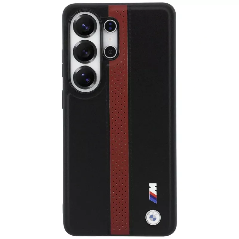 Custodia MagSafe BMW Perforated Stripe Logo per Samsung Galaxy S26 Ultra rosso