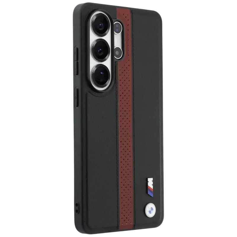 Custodia MagSafe BMW Perforated Stripe Logo per Samsung Galaxy S26 Ultra rosso