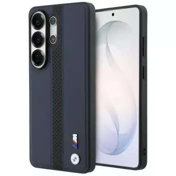 Custodia MagSafe BMW Perforated Stripe Logo per Samsung Galaxy S26 Ultra blu navy