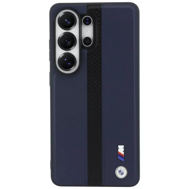 Custodia MagSafe BMW Perforated Stripe Logo per Samsung Galaxy S26 Ultra blu navy