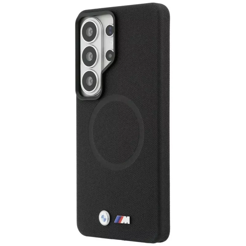 Custodia MagSafe BMW M Metal Logo per Samsung Galaxy S26 Ultra nero