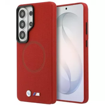 Custodia MagSafe BMW M Metal Logo per Samsung Galaxy S26 Ultra rosso