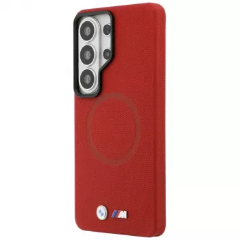 Custodia MagSafe BMW M Metal Logo per Samsung Galaxy S26 Ultra rosso