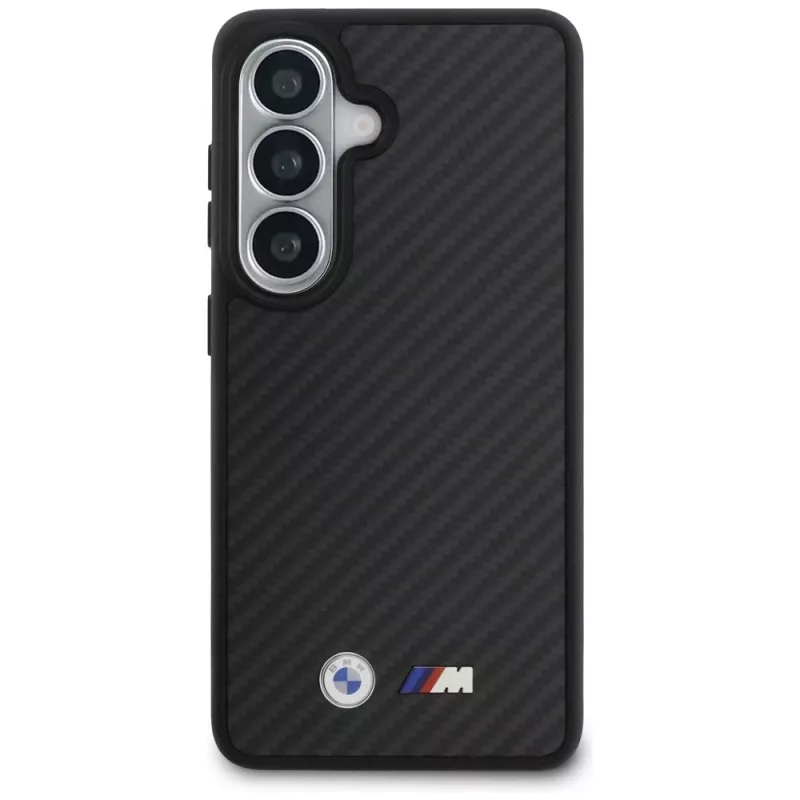 Custodia MagSafe BMW M Kevlar Logo per Samsung Galaxy S26 nero