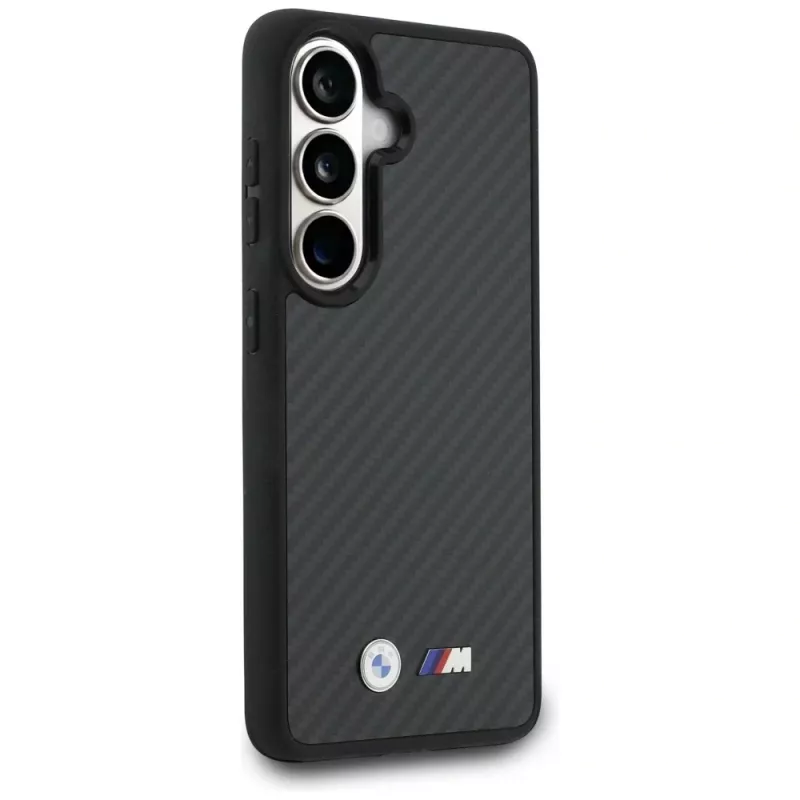 Custodia MagSafe BMW M Kevlar Logo per Samsung Galaxy S26 nero