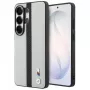 Custodia MagSafe BMW Perforated Stripe Logo per Samsung Galaxy S26 Ultra grigio
