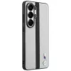 Custodia MagSafe BMW Perforated Stripe Logo per Samsung Galaxy S26 Ultra grigio