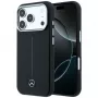 Custodia MagSafe Mercedes Leather Semi Wrap Iconic Line per iPhone 17 Pro Max nero