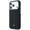 Custodia MagSafe Mercedes Leather Semi Wrap Iconic Line per iPhone 17 Pro Max nero