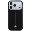 Custodia MagSafe Mercedes Leather Semi Wrap Iconic Line per iPhone 17 Pro Max nero