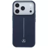 Custodia MagSafe Mercedes Leather Semi Wrap Iconic Line per iPhone 17 Pro Max blu navy