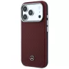 Custodia MagSafe Mercedes Leder Semi Wrap Wood Effect per iPhone 17 Pro Max rosso