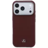 Custodia MagSafe Mercedes Leder Semi Wrap Wood Effect per iPhone 17 Pro Max rosso