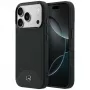 Custodia in pelle Mercedes-Benz effetto legno e Curve MagSafe per iPhone 17 Pro, nero