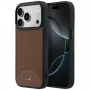 Mercedes Custodia MagSafe in pelle effetto legno e curve per iPhone 17 Pro Max Camel