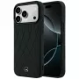 Custodia in pelle Mercedes-Benz con Crossed Lines MagSafe per iPhone 17 Pro, nero