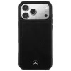 Custodia in pelle Mercedes-Benz con Crossed Lines MagSafe per iPhone 17 Pro, nero