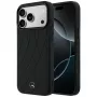 Custodia in pelle Mercedes-Benz con Crossed Lines MagSafe per iPhone 17 Pro Max, nero