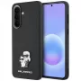 Custodia Karl Lagerfeld Saffiano con Karl & Choupette Metal Logo per Samsung Galaxy A57 5G, nero