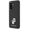 Custodia Karl Lagerfeld Saffiano con Karl & Choupette Metal Logo per Samsung Galaxy A57 5G, nero
