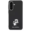 Custodia Karl Lagerfeld Saffiano con Karl & Choupette Metal Logo per Samsung Galaxy A57 5G, nero