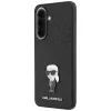 Karl Lagerfeld Fixed Glitter Ikonik Logo Metal Pin Case per Samsung Galaxy A37 5G nero