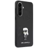 Karl Lagerfeld Fixed Glitter Ikonik Logo Metal Pin Case per Samsung Galaxy A37 5G nero