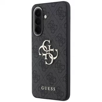 Guess Leather 4G Metal Logo Case per Samsung Galaxy A57 5G, nero