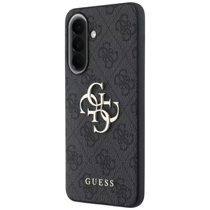 Guess Leather 4G Metal Logo Case per Samsung Galaxy A57 5G, nero