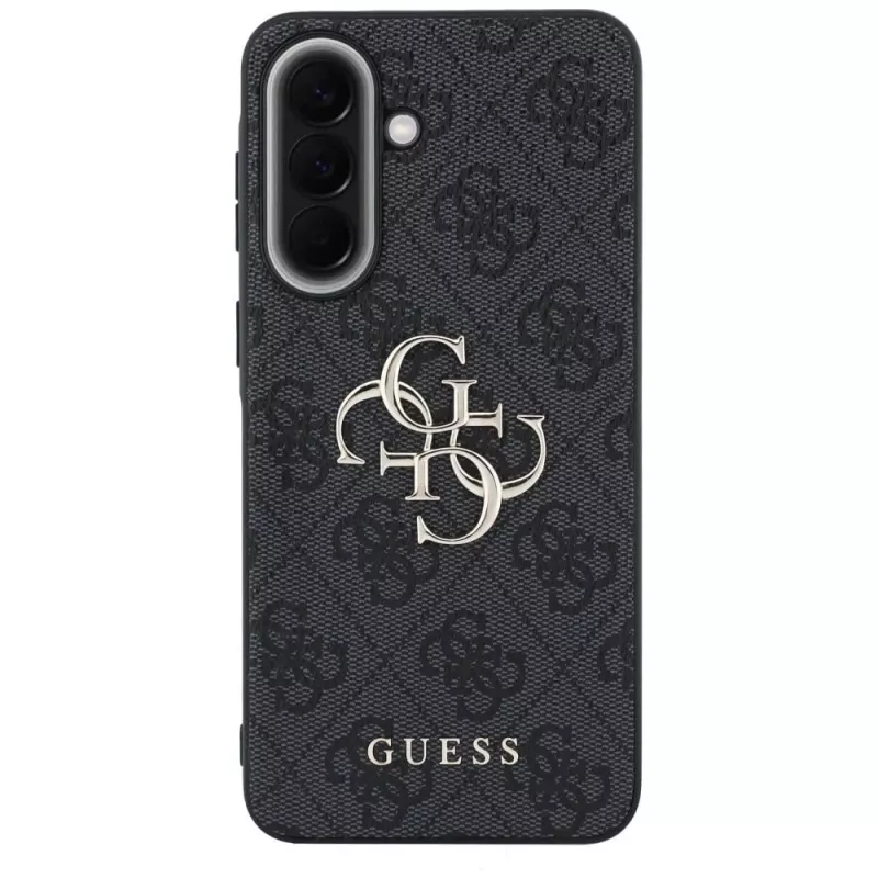 Guess Leather 4G Metal Logo Case per Samsung Galaxy A57 5G, nero