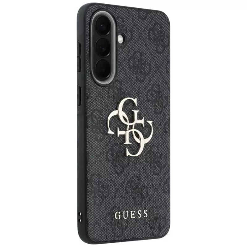 Guess Leather 4G Metal Logo Case per Samsung Galaxy A57 5G, nero