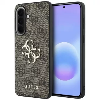 Guess Leather 4G Metal Logo Case per Samsung Galaxy A37 5G - marrone