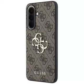 Guess Leather 4G Metal Logo Case per Samsung Galaxy A37 5G - marrone