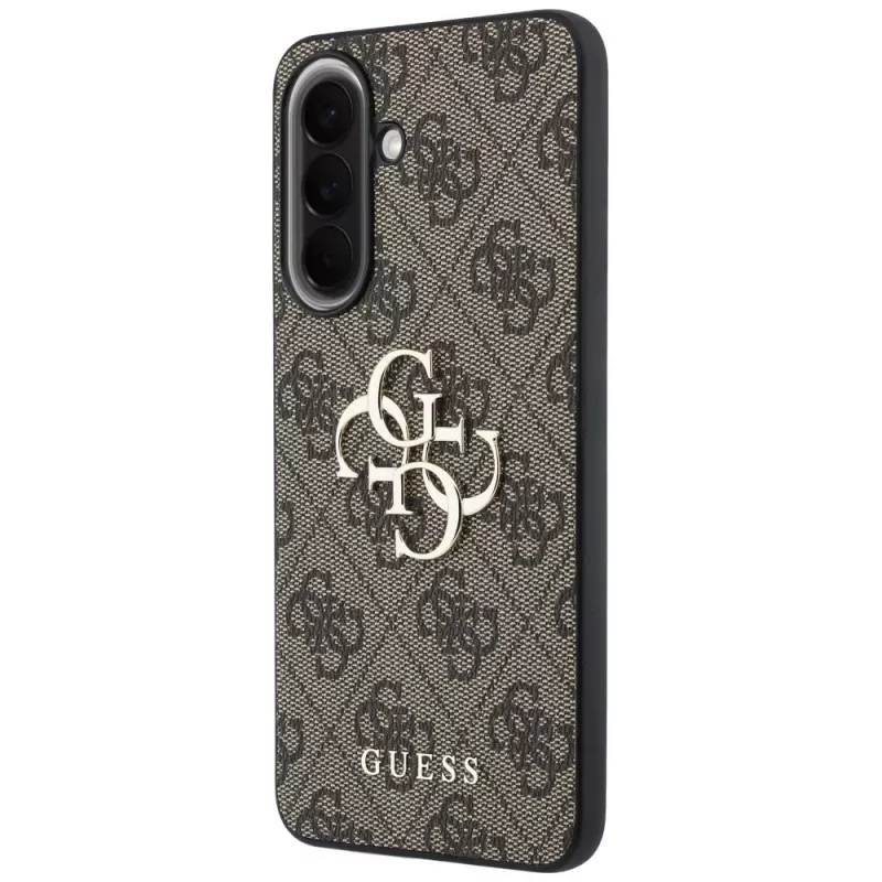 Guess Leather 4G Metal Logo Case per Samsung Galaxy A37 5G - marrone