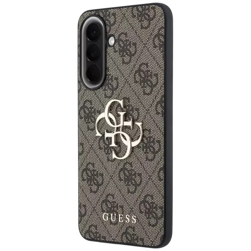 Guess Leather 4G Metal Logo Case per Samsung Galaxy A57 5G marrone