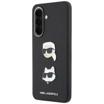 KARL LAGERFELD Custodia per Samsung Galaxy A37 5G con Karl & Choupette Heads, Pins & Logo, nero
