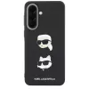 KARL LAGERFELD Custodia protettiva per Samsung Galaxy A57 5G, nero, con Karl & Choupette Heads, Pins & Logo