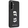 KARL LAGERFELD Custodia protettiva per Samsung Galaxy A57 5G, nero, con Karl & Choupette Heads, Pins & Logo