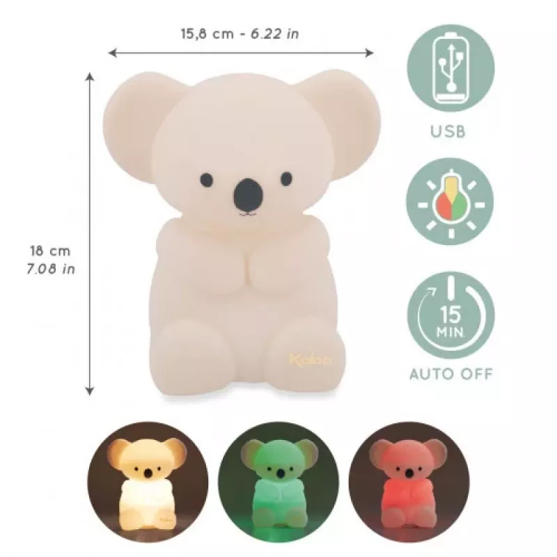 Kaloo Koala Petit Songe luce notturna per bambini in silicone USB