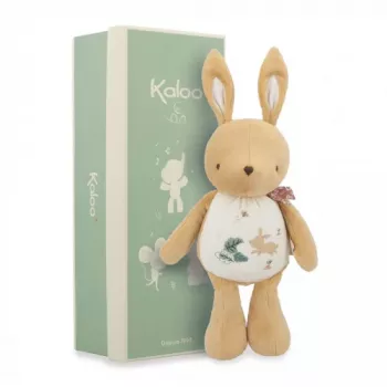 Kaloo Coniglietto sonaglio peluche 28 cm in confezione regalo collezione Petites Chansons